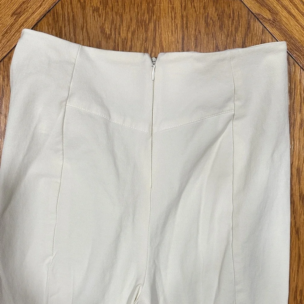 *FREE PEOPLE* Ivory Flare Slit Pants Size Small
